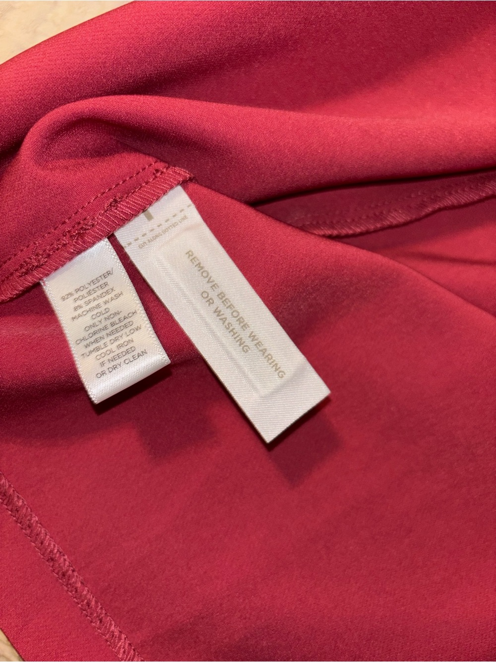 LOFT Raspberry Red V-Neck Shift Dress - Picture 3 of 3